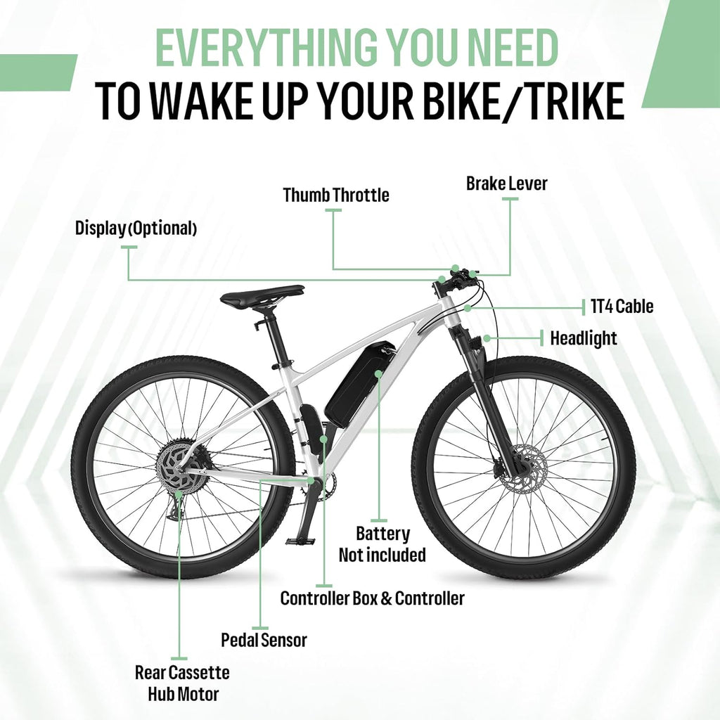 BAFANG 48V 500W/750W Rear Hub Motor Kit 20'/26'/27.5'/700C Rear Wheel Electric Bike Conversion kit Ebike Conversion Kit with Optional Battery&Display