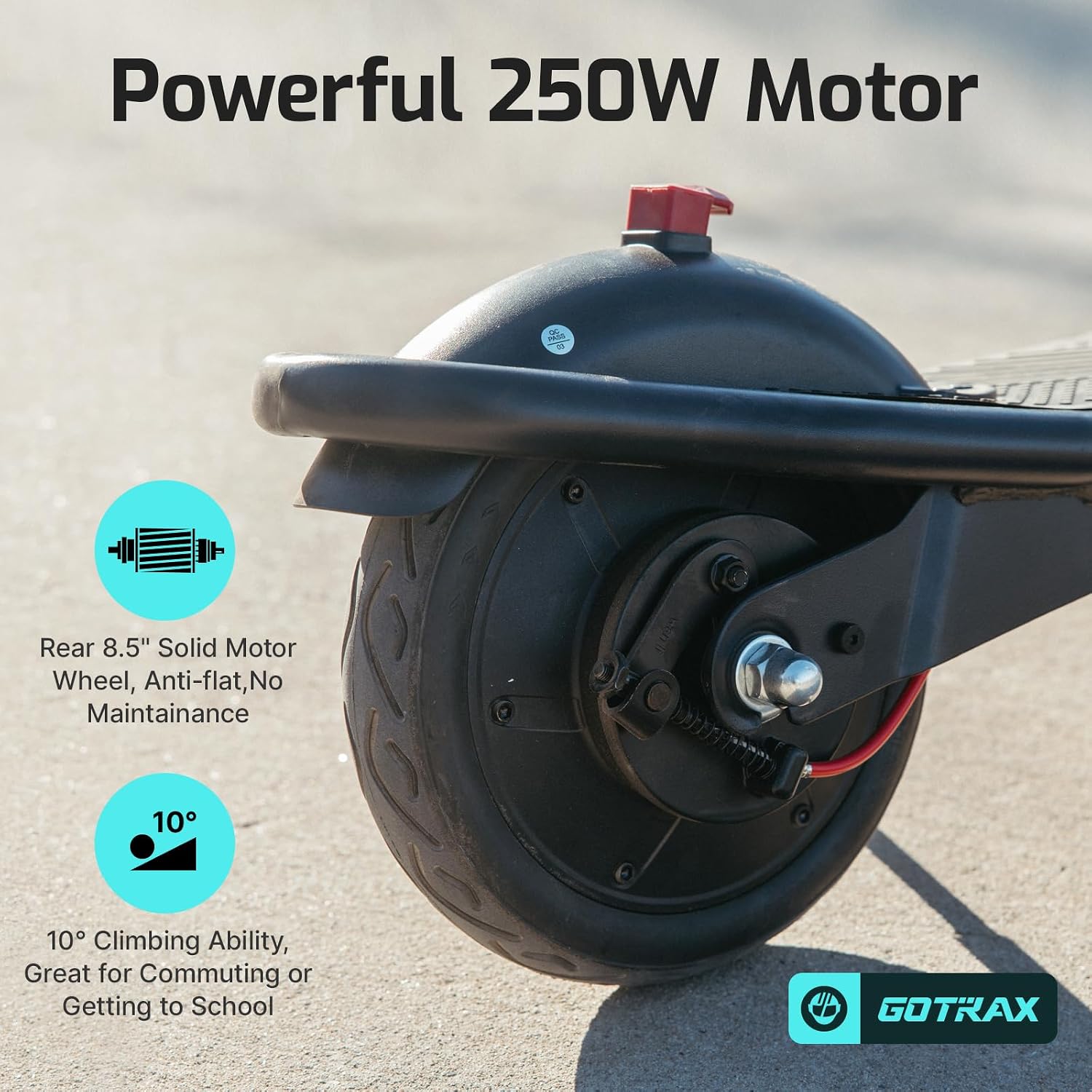 Gotrax Electric Scooter for Adults, Max 12 Mile Range & 15.5Mph by 250W Motor, 8.5' Front Air & Rear Solid Tires, Max Load 220lbs & Big Display with Cruise Control, Foldable EScooter EABS & Drum Brake