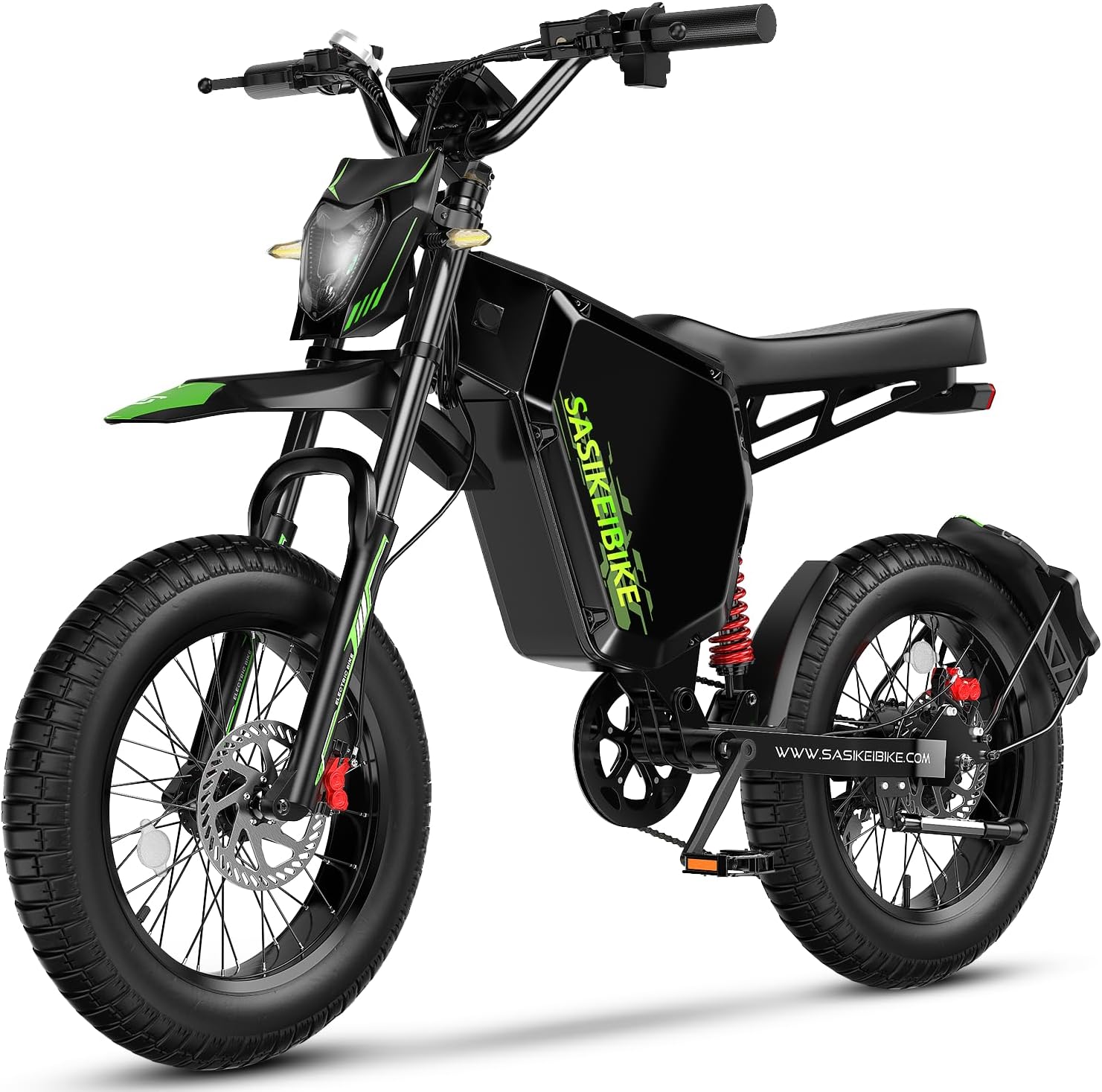 3000W Motor Peak Electric Motorcycle for Adults, 52V 35AH 45MPH+ Ebikes for Adults,20' Fat Tire Electric Dirt Bike,100 Miles Mountain Off-Road E Dirt Bike,Dual Hydraulic Brakes UL Certified