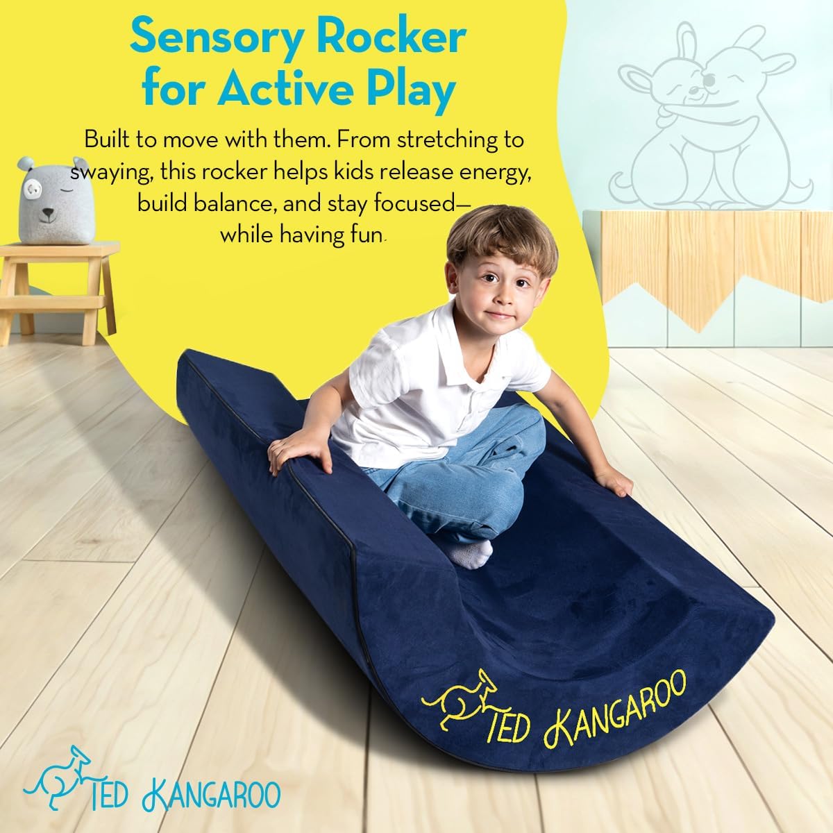 TED KANGAROO Sensory Chair for Kids — Sensory Soft Play Body Rocker for Children | Medium Rocking Chair | Foam