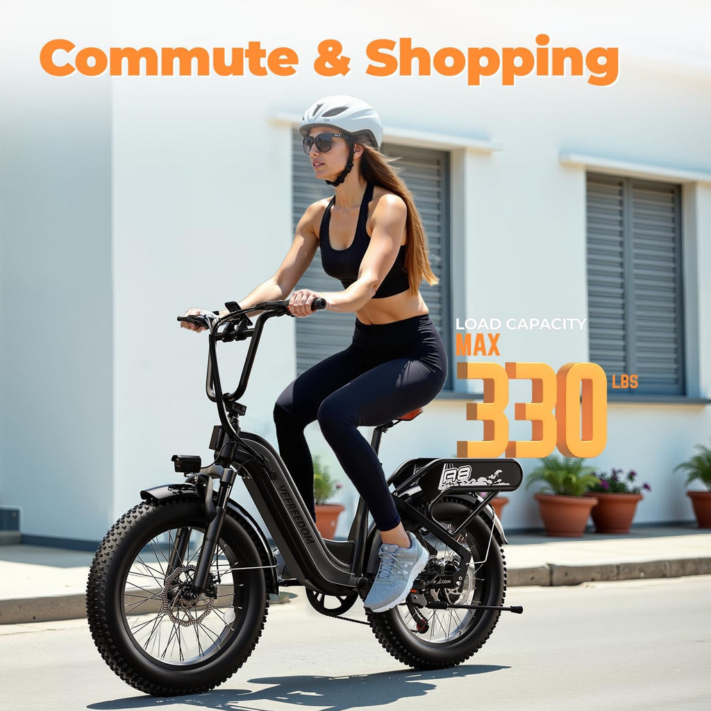 EUY Electric Bike for Adults, 1500W Peak Motor Ebike, 48V20Ah, 20'' x 4.0'' Fat Tire Electric Mountain Bike, Commute E Bike with 70 Miles, 7 Speed and Dual Suspension Electric Bicycle
