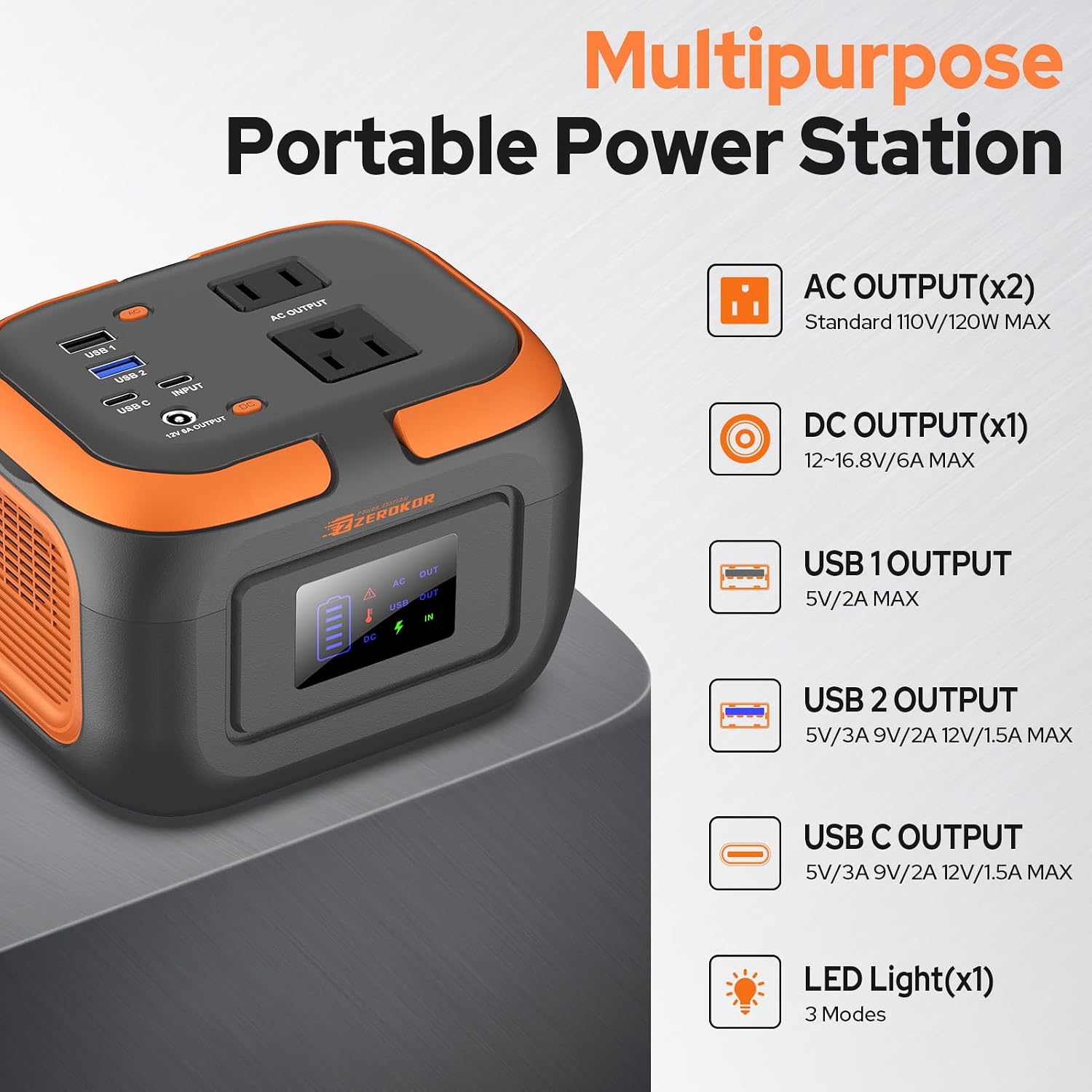 300W Portable Solar Generator Power Station, Small Camping Power Bank with Foldable 40W Solar Panel Bundle, 110V Portable Power Pack with AC Outlet for Camping Outdoor Home Use