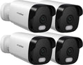 LaView 5MP Security Camera Outdoor with Color Night Vision,3K Wired Cameras for Home Security,IP65 Waterproof Camera, 24/7 Live Video,2 Way Talk,Cloud Storage/SD Slot,Compatible with Alexa(4 Pack)