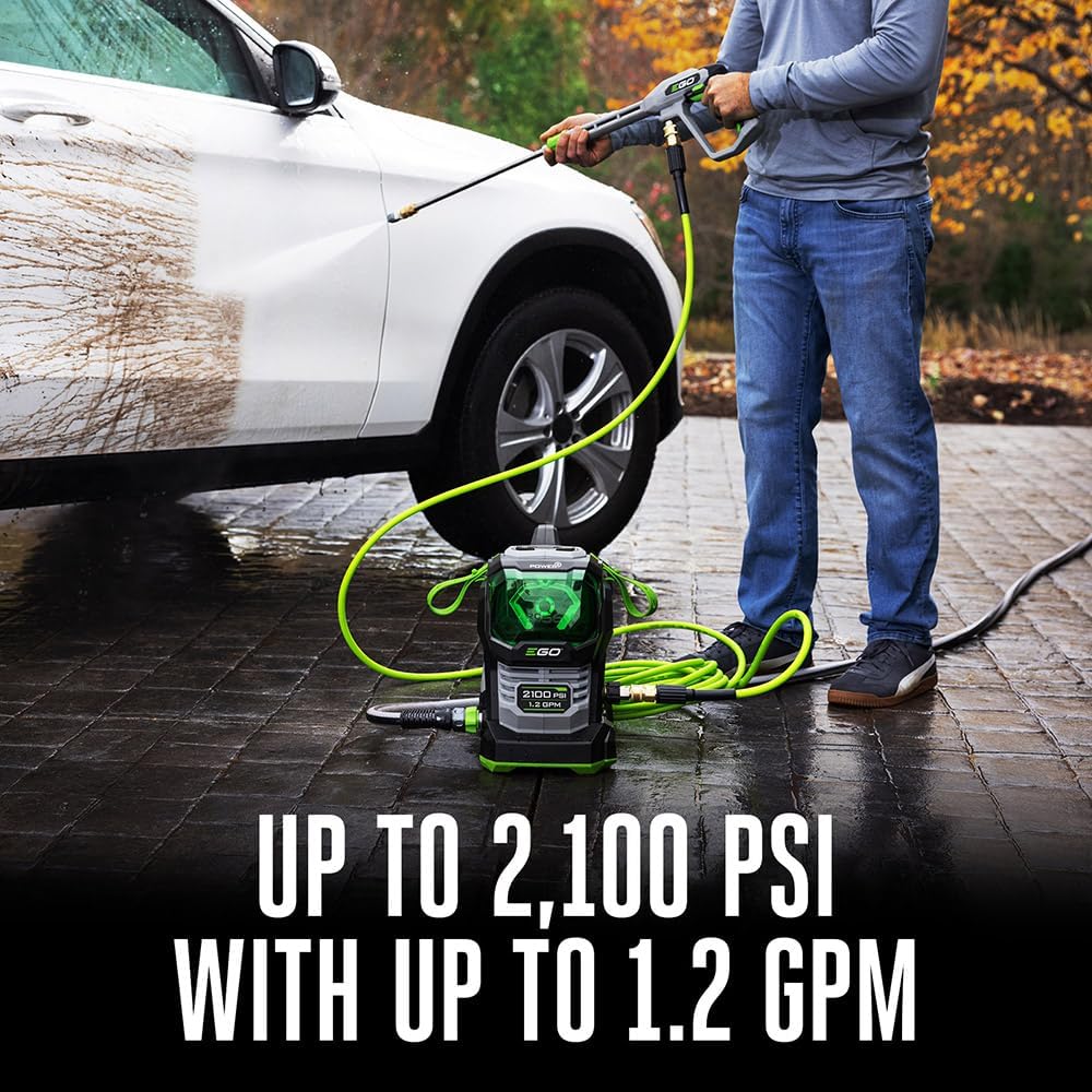 EGO Power+ Electric Pressure Washer, 2100 PSI Power Washer, Includes 56V 6.0Ah Battery and Charger - HPW2105