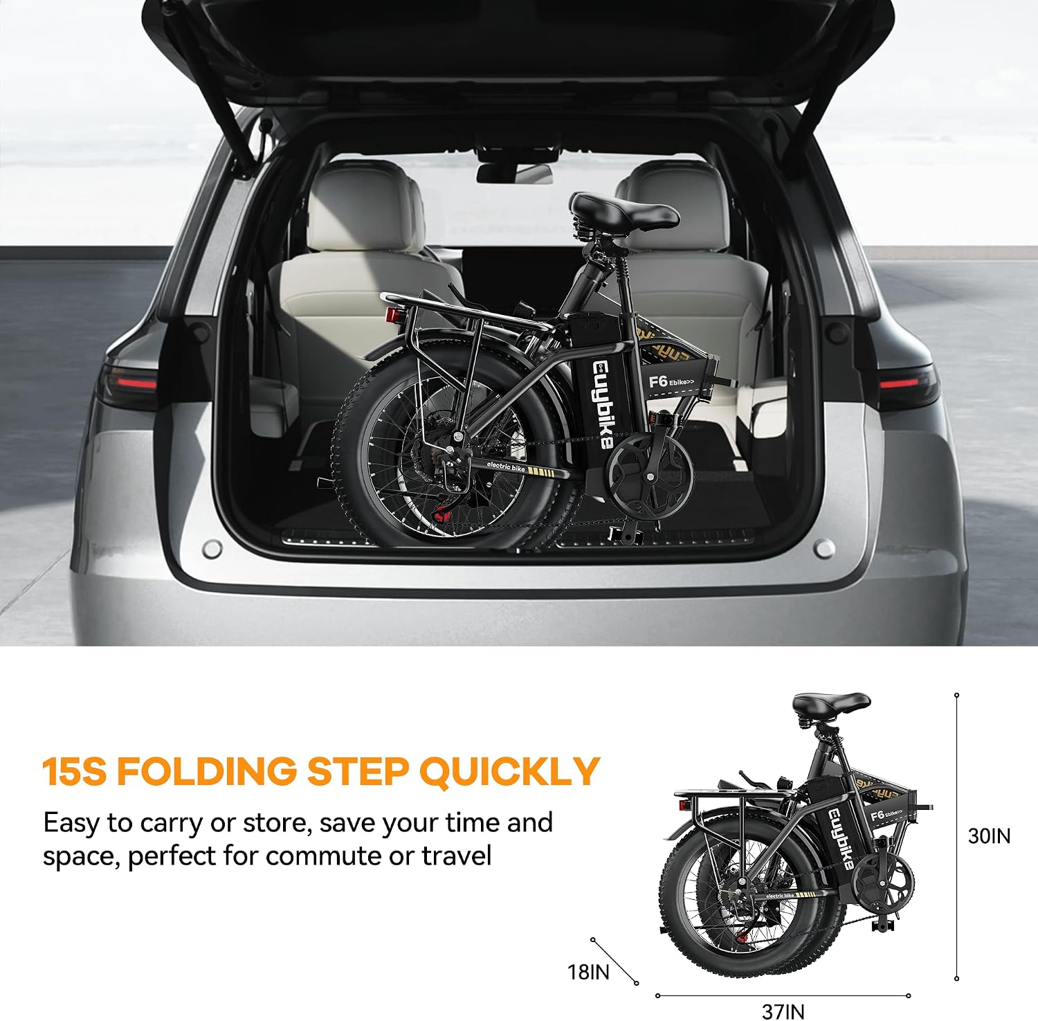 1000W Folding Electric Bike,48V 20AH Removable Battery E Bike,80 Miles Max Range Electric Bike for Adults,20' Fat Tire Foldable ebike,Adult Electric Bicycle for Commute Beach Snow