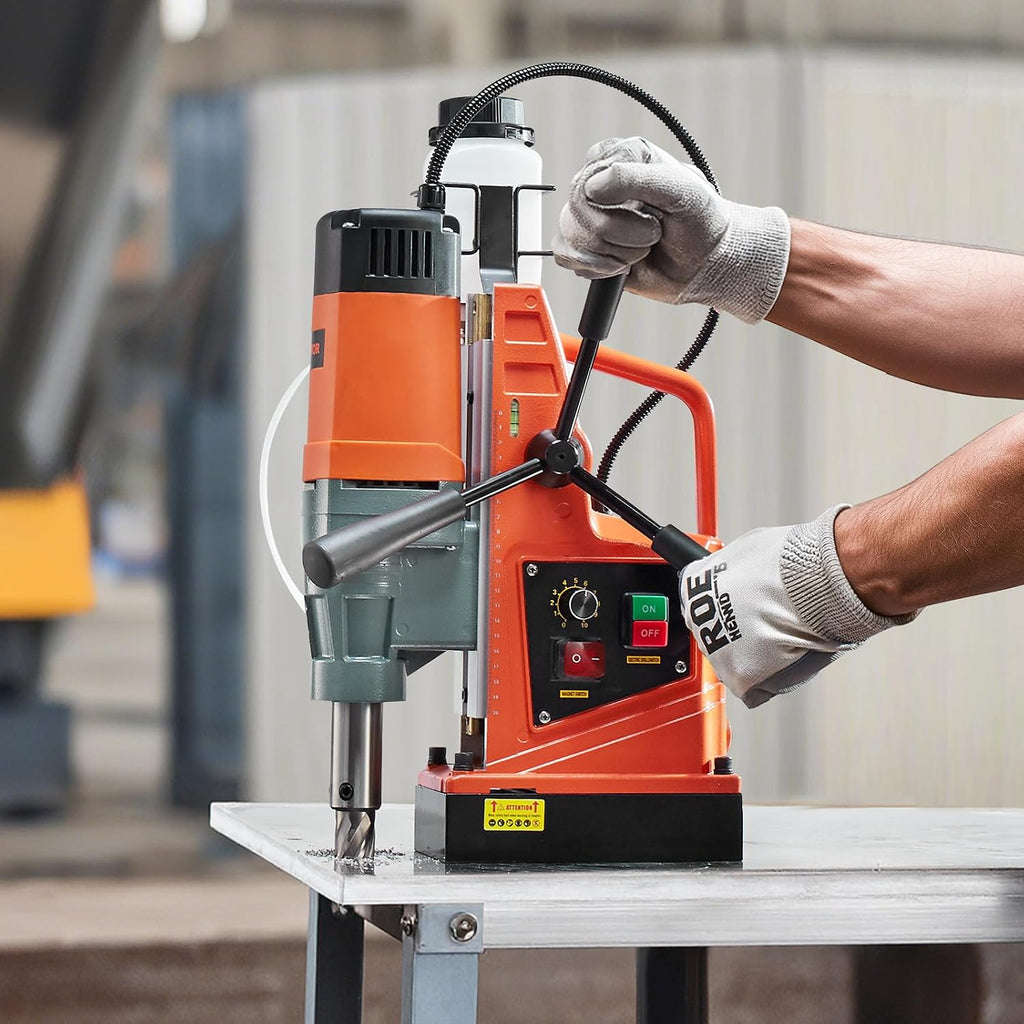 VEVOR Mag Drill Press, 1550W 2' Boring Diameter, 2922lbf Power Magnetic Drill, 500 PRM, 10-Speed, Electric Drilling Machine for Metal Surface, Industrial and Home Improvement