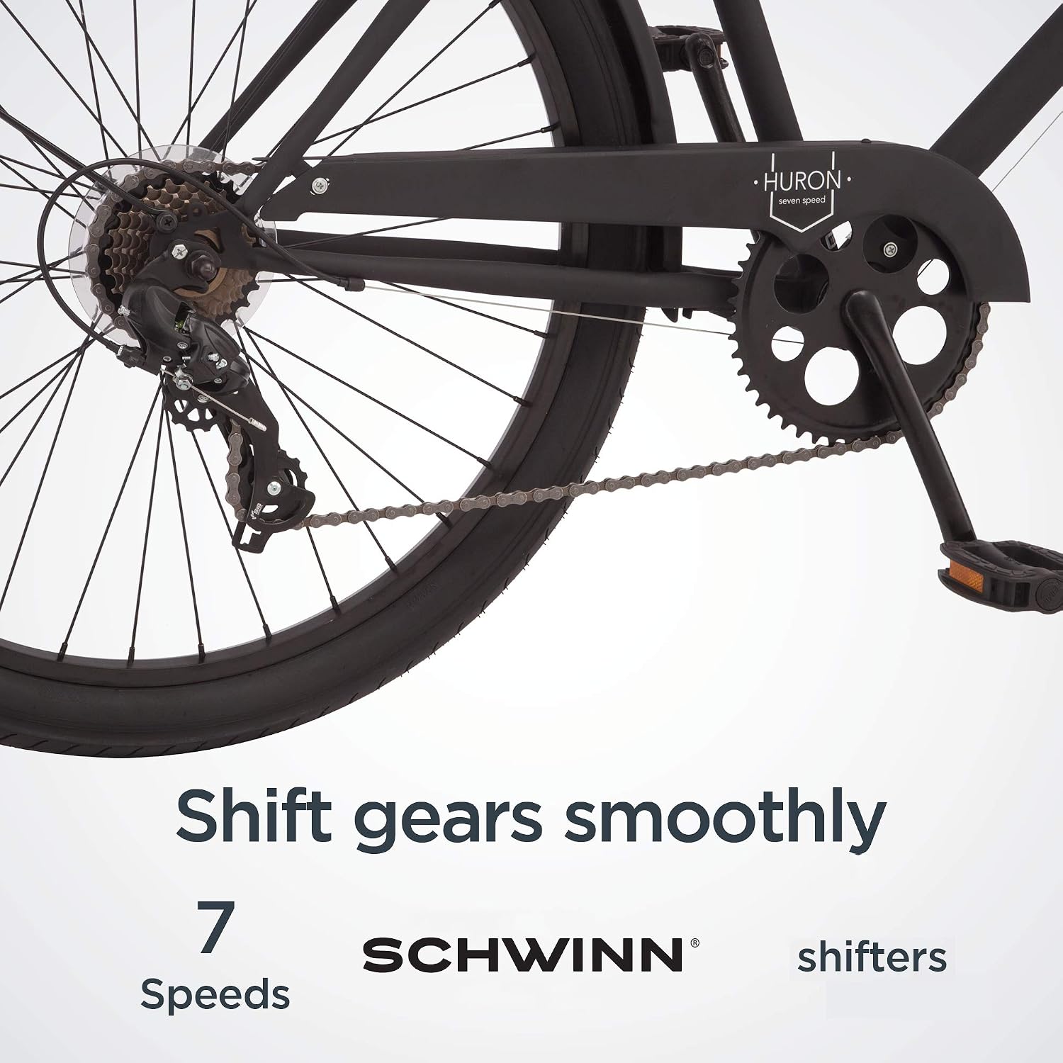 Schwinn Cruiser Bike, 26 Inch Bike for Women and Men, Beach Cruiser Bicycle, Linear Pull Brakes, Comfortable Padded Seat, Upright Riding Position, Adult Bicycle