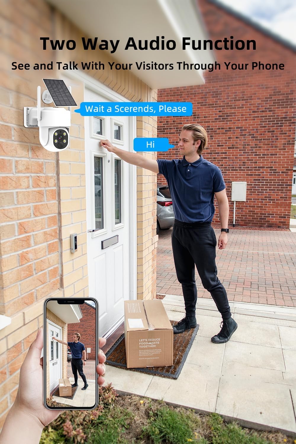 PTZ Security Cameras Wireless Outdoor Solar Powered, Pan Tilt 360 View 10 CH Ultra 4MP Home Security Camera System with 4 Cameras Human Detection Two Way Audio Color Night Vision 64G Storage