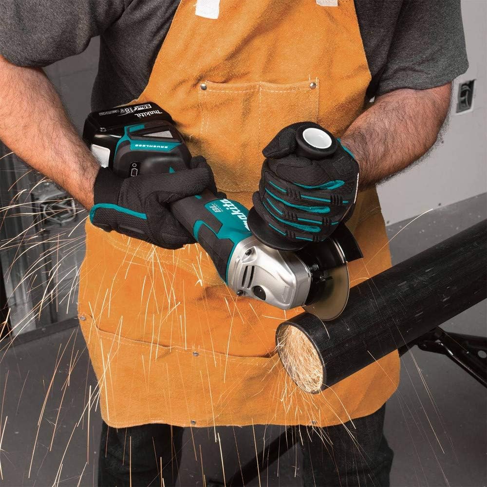 Makita XAG11T 18V LXT® Lithium-Ion Brushless Cordless 4-1/2' / 5' Paddle Switch Cut-Off/Angle Grinder Kit, with Electric Brake (5.0Ah)