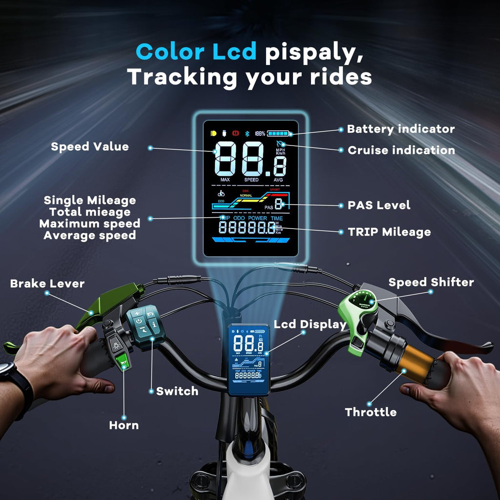 Electric Bike for Adults,1000W/1500W Peak Motor Ebike, 48V 15/20Ah Removable Battery, Electric Commuting Mountain Bike, Step Thru Ebike with 80 Miles Electric Bicycle,7 Speed UL Certified