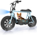 Caroma Peak 1200W Electric Scooter with Seat, 16' Fat Tire Electric Dirt Bike, Max 30Miles Ranges, Top Speed 20Mph, Electric Motorcycle Mini Bike with Basket for Pets & Cargo, UL 2272 Certified