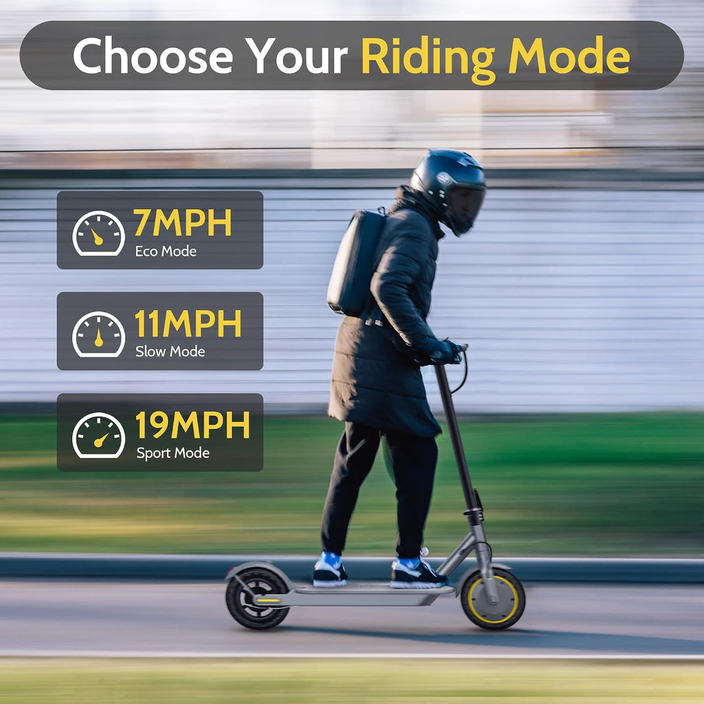 NAVIC Electric Scooter with Dual Suspension, 8.5'/10' Tires, 350W/500W Motor, 19/22 Mph, Max 22/25/27/49Miles Range, Foldable E Scooter for Adults with Braking, App Control