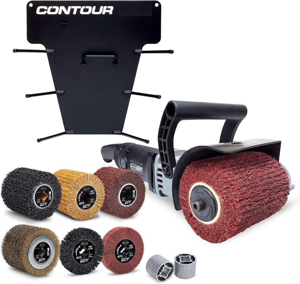 Eastwood Contour SCT Surface Conditioning Tool, Metal Rack, & Drum Sanders Master Kit | 6 Speed 9 AMP 3700 RPM Motor Power Drum Sanders Rotary Tools | All-in-One Multiple Surface Sanding Machine Set