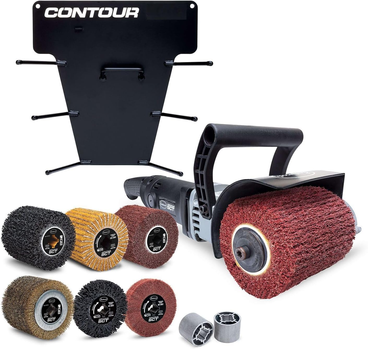 Eastwood Contour SCT Surface Conditioning Tool, Metal Rack, & Drum Sanders Master Kit | 6 Speed 9 AMP 3700 RPM Motor Power Drum Sanders Rotary Tools | All-in-One Multiple Surface Sanding Machine Set