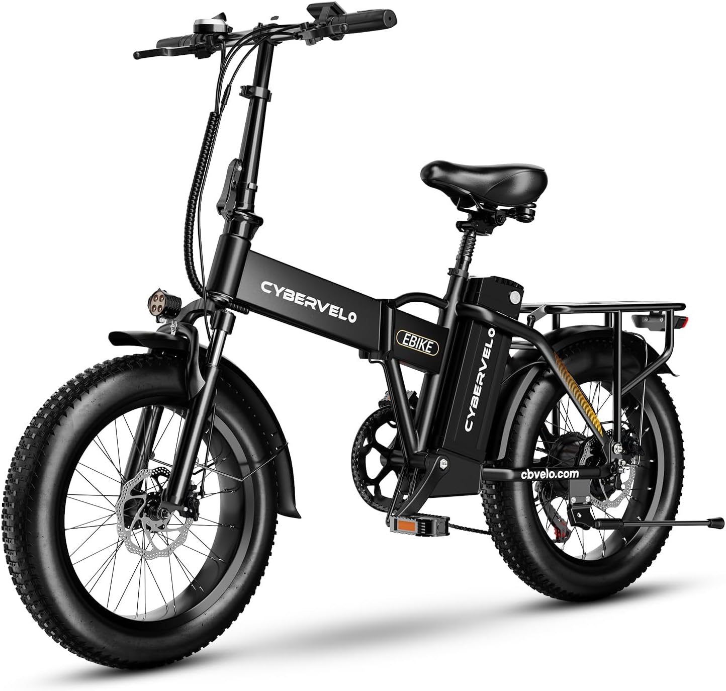 Folding Electric Bike, Removable Large Capacity Battery Ebike,Fat Tire Adult E-Bik,Long Range, Long-lasting Ebike