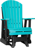 LuxCraft 2' Adirondack Glider Chair - Available in 20 Colors,Aruba Blue and Black