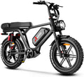 Electric Bike for Adults, 52V 40Ah Battery Peak 2000W Motor 35MPH, 50-180 Miles, 20' Fat Tire Dirt Bicycle Dual Suspension All Terrain Motorcycle, Moped Style Ebike for Mountains Snow Sand Road