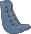 FDP Tufted Floor Rocker for Kids, Teens and Adults Comfortable, Ergonomic Chair for Reading, Playing Video Games, or Watching TV - Powder Blue, 10488-PB