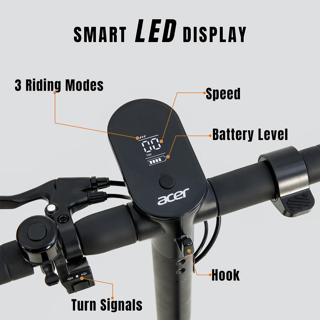 Electric Scooter, 250W Motor, 18Miles Long Range & 15.5 MPH Top Speed, 8.5' Solid Tires, Folding Commuter Escooter with Turn Signals, Cruise Control, Dual Brakes for Adults and Teens, ES Series 3