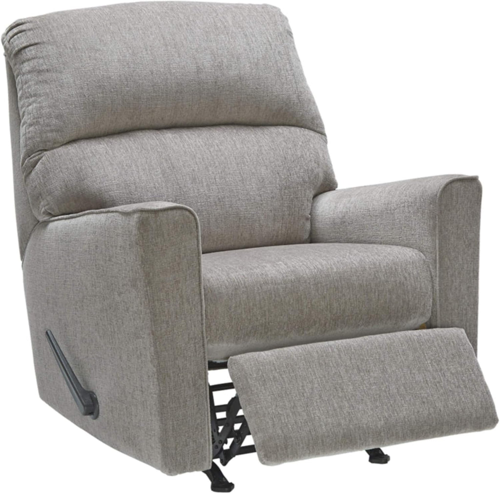 Signature Design by Ashley Altari Rocker Recliner Chair, Plush Chenille Upholstered Reclining Chair, Gentle Rocking Motion & One‑Pull Recline for Comfort, 34' W x 39' D x 40' H