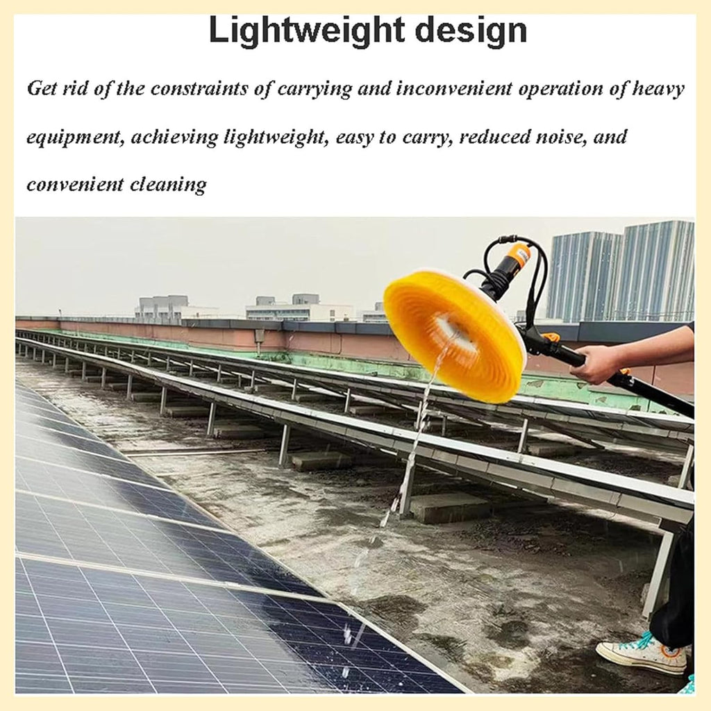 Special Roof Water Brush 7.5 M Solar Panel Cleaning Telescopic Pole, Electric Photovoltaic Panel Cleaner, Double Head Automatic Outdoor Cleaning Tools Window Cleaner