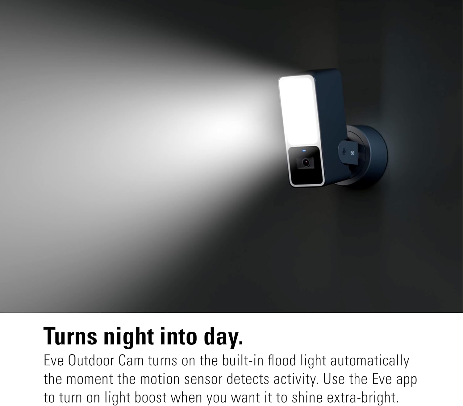 Eve Outdoor Cam 2-Pack Secure floodlight Camera, High Security & Privacy (HomeKit Secure Video), 1080p, Night Vision, Wi-Fi (2.4 GHz), Motion Sensor, 2-Way Communication, People/pet/Vehicle Detection