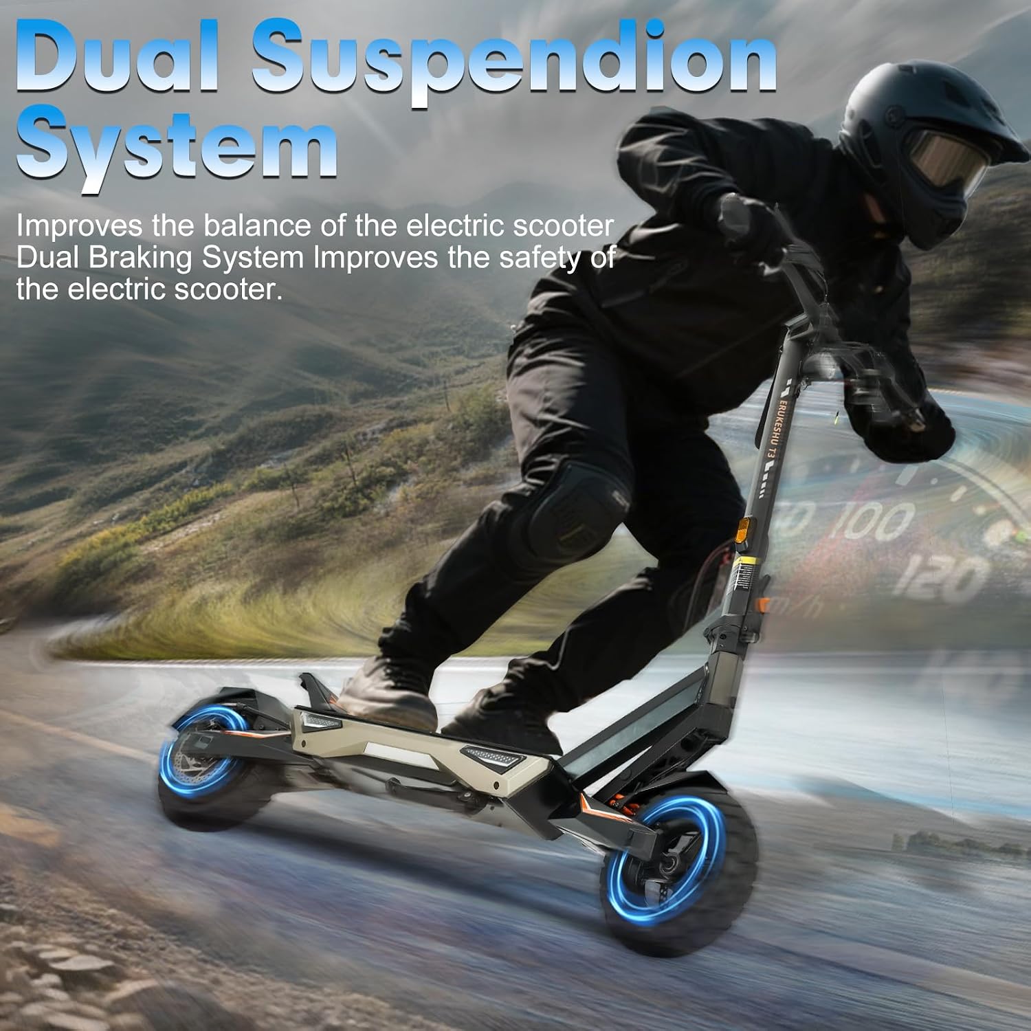 Electric Scooter for Adults, 5600W/1500W/1200W/800W Motor Fast Electric Scooter, 46/40/35 MPH Top Speed, 27Ah/20.8Ah/15.6Ah Battery, 10/11' Off Road Tire Foldable E-Scooter for Commuter Outdoor campus