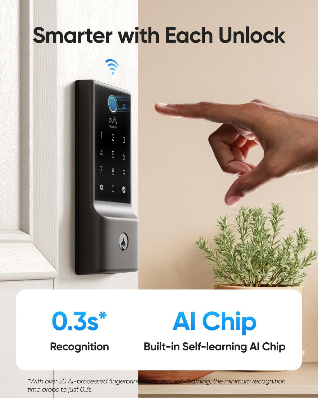 eufy Security Video Doorbell E340 (Battery Powered) with on Chime, Smart Lock C220, Dual Cameras with Delivery Guard, 2K Full HD and Color Night Vision, HomeBase S380 Compatible, No Monthly Fee