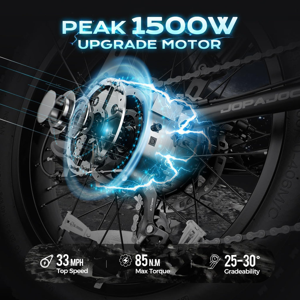 eAhora 2026 Luna/Terra 3000W/1500W 33MPH Dual Motor Ebike for Men Women, 20/15Ah 80+ Mi Long Range Electric Bike for Adults, 20' Fat Tire Full Suspension All-Terrain E-Bike with Hydraulic Disc Brake