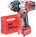 DIYtoolifz 3/4' Cordless Impact Wrench Compatible with Milwaukee 18V Battery: 1850FT-LBS(2500N.m) High Torque Impact Driver, Auto-Stop Reverse, 4-Speed Heavy Duty Impact for Car/Truck/Mower(Bare Tool)