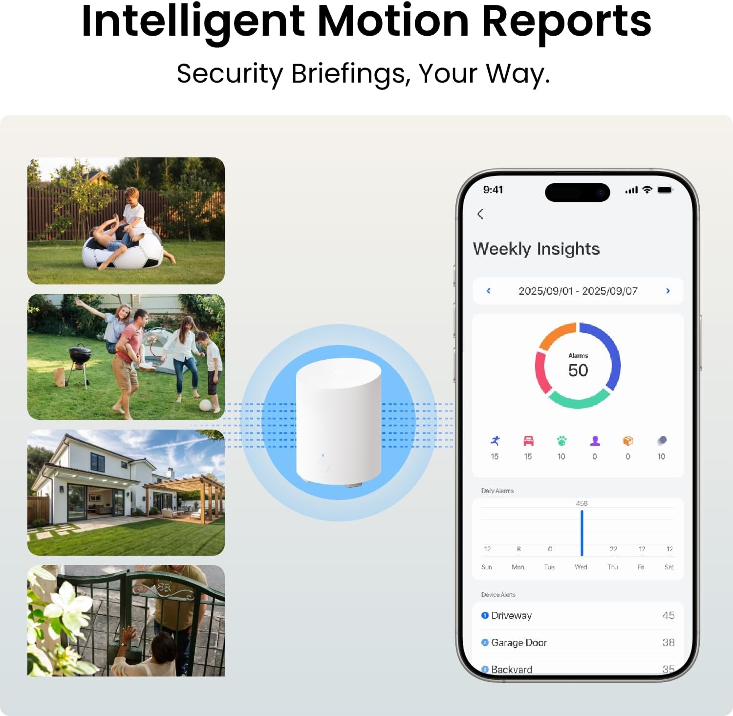 REOLINK 5MP Solar Security Cameras Wireless Outdoor, 360° Pan Tilt Auto-Tracking, Smart AI Detection, Up to 1TB Local Storage, 2.4/5GHz Dual-Band WiFi, Home Hub Mini with 4X Argus PT + Solar Panel