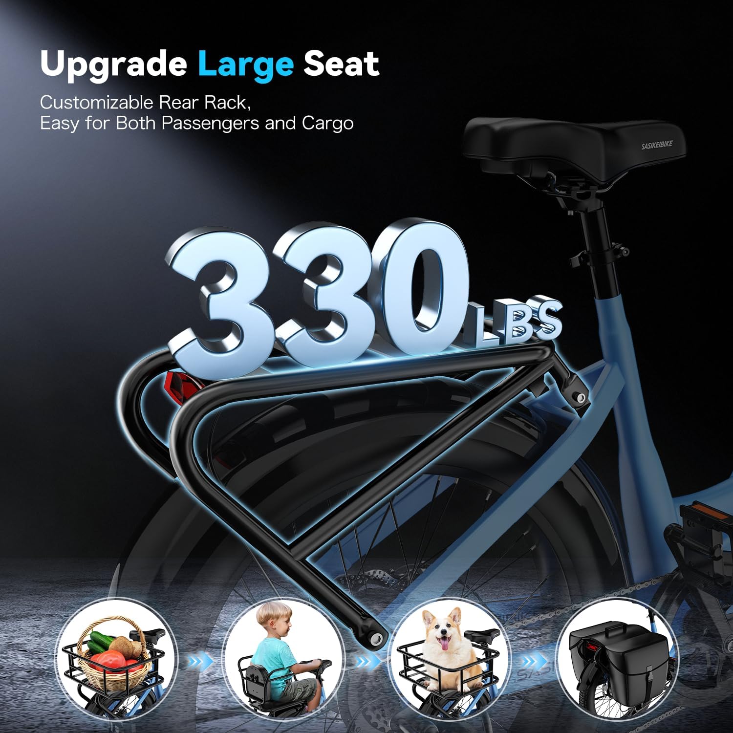 Electric Bike for Adults 1000W 1500W Peak Motor 15AH 20AH Removable Battery 70Miles 80Miles UL 2849 Certified Electric Commuter Bike Front Suspension Ebike