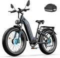 Dual Motor Ebike, 3000W Electric Bike for Adults, 52V 20Ah 26' Fat Tire Fast Ebike Max 38 Mph, up to 90 Miles, Off-Road Mountain E-Bike for Men Women, Step-Through Design