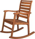 JONATHAN Y RCK101A Carey Modern Slat-Back 300-Lbs Support Acacia Wood Patio Outdoor Rocking Chair for Garden, Lawn, Backyard, Pool, Deck, Beach, Firepit, Teak