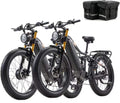 2026 Dual Motor Electric Bike for Adults AWD 5000W/3000W Peak 40 MPH/30 MPH E Dirt Bike, 52V/48V Removable Battery 65/80/150 Miles Max Long Range with Full Suspension 26' Fat Tires Mountain Bike