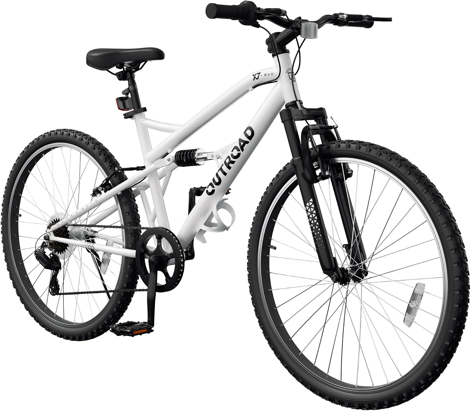 Betterland 26 Inch Mountain Bike with Adjustable Ergonomic Seat, 7/21 Speed Adult Bike with Dual V Brakes, Outdoor Cycling Bike with High Carbon Steel Frame and Front Suspension