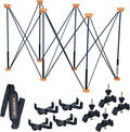 POWERTEC Arachni-Flex Workstation 2x4ft Portable & Collapsible Workstand - Heavy Duty Folding Work Table Base, 2500 lbs Capacity 36 Inch Work Height, No Assembly Mobile Workbench w/Carry Strap(71926V)