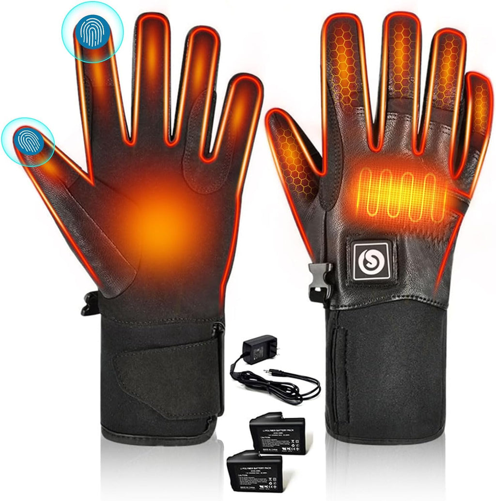 Savior Heated Gloves for Men and Women,Rechargeable Heated Electric Gloves,Suitable for Winter Outdoor Work,Skiing,Cycling,Running,Hiking,etc.