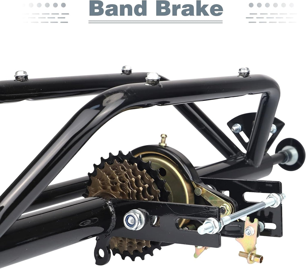 WEEROCK 20' 24' 26' Tricycle Rear Axle Tricycle Conversion Kit Single Speed/ 7 Speeds for 20 24 26 Inch Adult Tricycle, Trike, 3 Wheel Bikes，Black