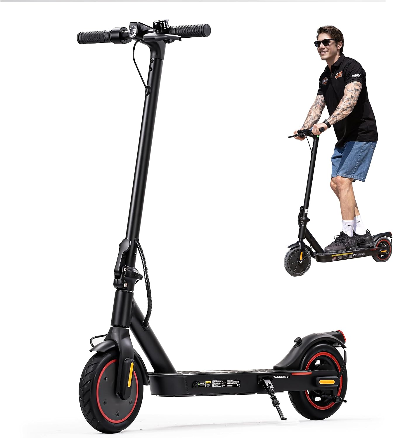 Electric Scooter, 500W/750W Powerful Motor, 22/25 MPH Top Speed & 23/28 Miles Range, 9.3'/10' Tires, Foldable Commuter Scooter for Adults and Teens with Dual Braking,Cruise Control,APP Control