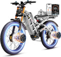 eAhora Romeo Pro 3 Electric Bike - [2026 Latest] 50MPH 5600W Dual Motor 60V 80AH 250Miles Long Range Ebike for Adults, 26' * 4.0 Fat Tire Fast Electric Mountain Bike Full Suspension Off-Road E-Bike