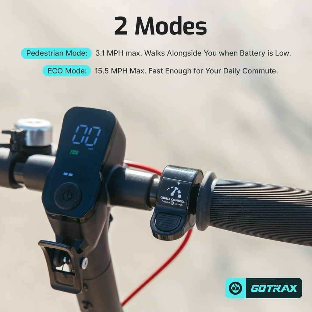 Gotrax Electric Scooter for Adults, Max 12 Mile Range & 15.5Mph by 250W Motor, 8.5' Front Air & Rear Solid Tires, Max Load 220lbs & Big Display with Cruise Control, Foldable EScooter EABS & Drum Brake