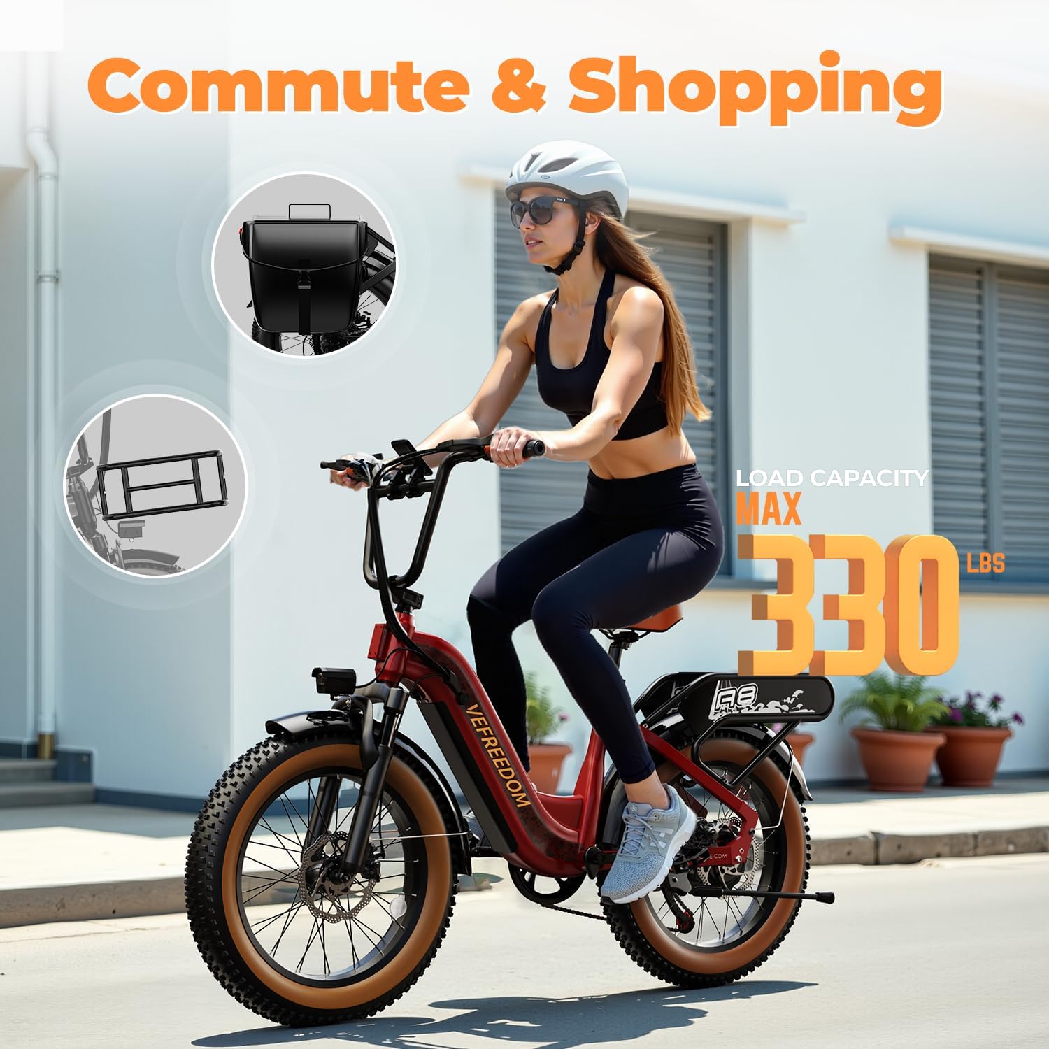 EUY Electric Bike for Adults, 1500W Peak Motor Ebike, 48V20Ah, 20'' x 4.0'' Fat Tire Electric Mountain Bike, Commute E Bike with 70 Miles, 7 Speed and Dual Suspension Electric Bicycle