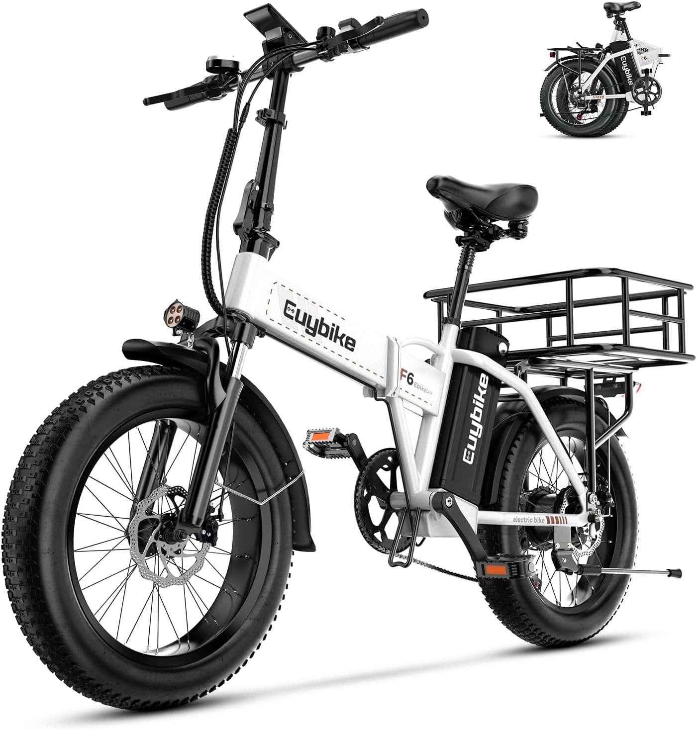 1000W Folding Electric Bike,48V 20AH Removable Battery E Bike,80 Miles Max Range Electric Bike for Adults,20' Fat Tire Foldable ebike,Adult Electric Bicycle for Commute Beach Snow