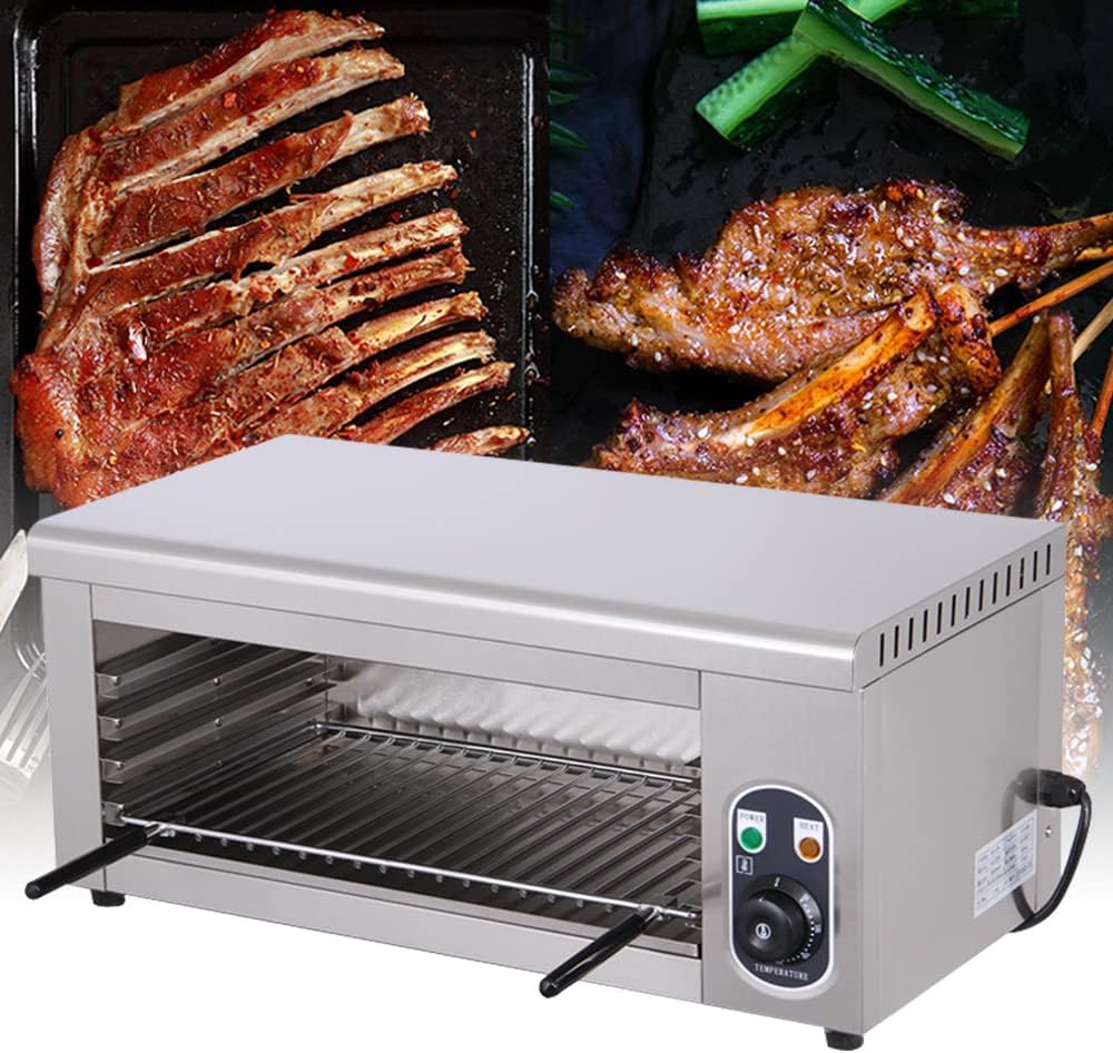 CNCEST Cheese Melter Electric Cheesemelter 2000W Salamander Broiler BBQ Gril Countertop Electric oven Raclette Grill,Grilling Tool for Home Commercial Kitchen Use
