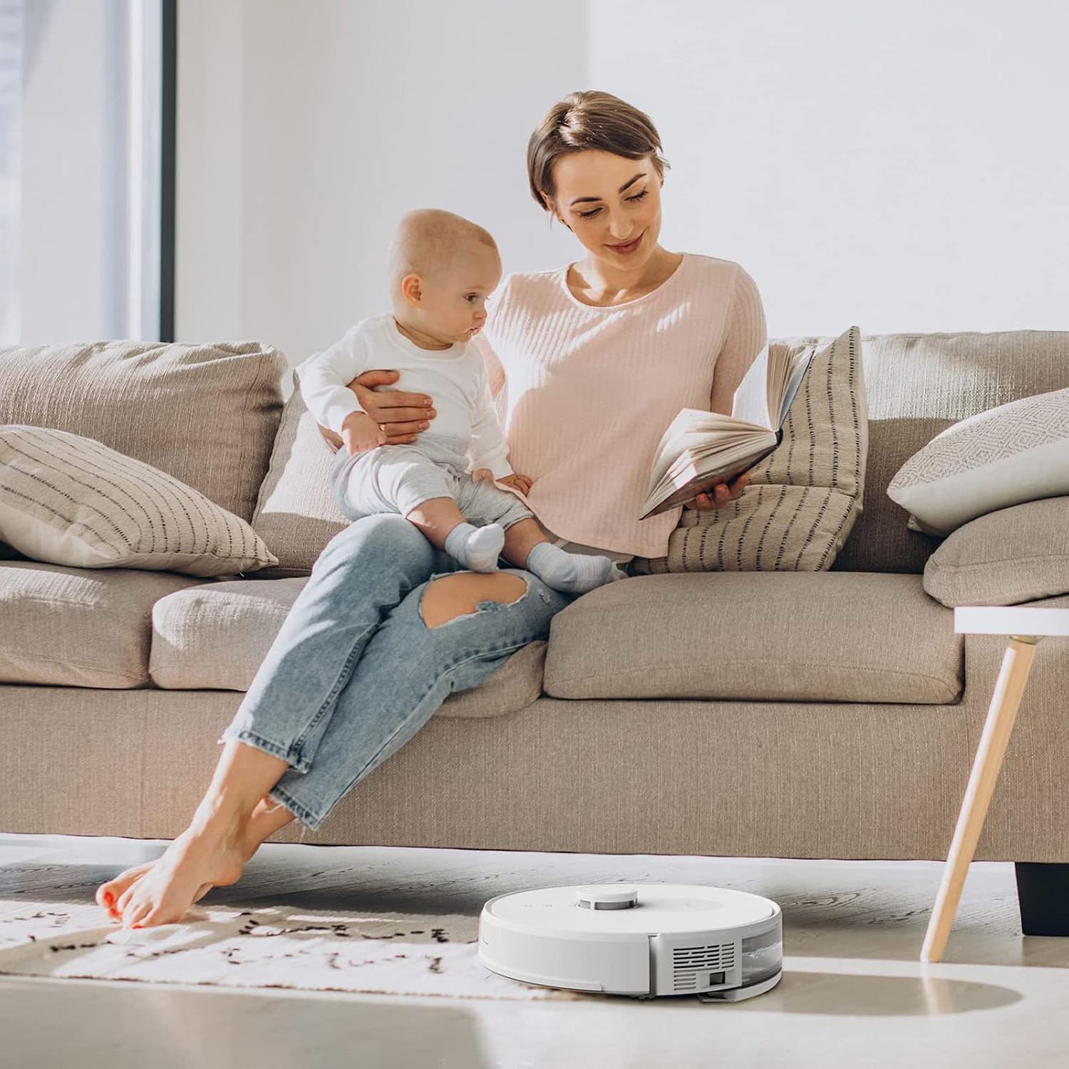 + 360 S8 Robot Vacuum and Mop Combo, LiDAR Navigation, 2700Pa Strong Suction, Compatible with Alexa, WiFi, Smart APP Control Mapping, Ideal for Carpet and Pet Hair