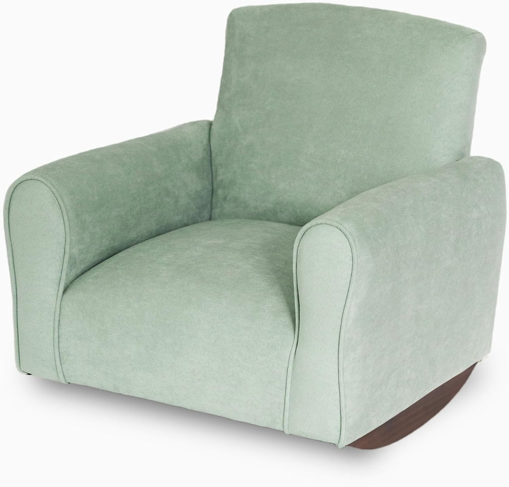 Kid Rocking Chair for Toddlers, Child Chair for Little Kids, Upholstered Toddler Armchair for Children, Comfy and Cute Little Kid Chairs (Rockers, Seafoam Green)