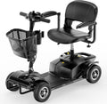 4 Wheel Mobility Scooters for Adults，Electric Power Mobile Scooters for Seniors，Foldable and Compact Heavy Duty Travel Scooter with Basket，Lights，Long-Lasting Battery and Cup Holder