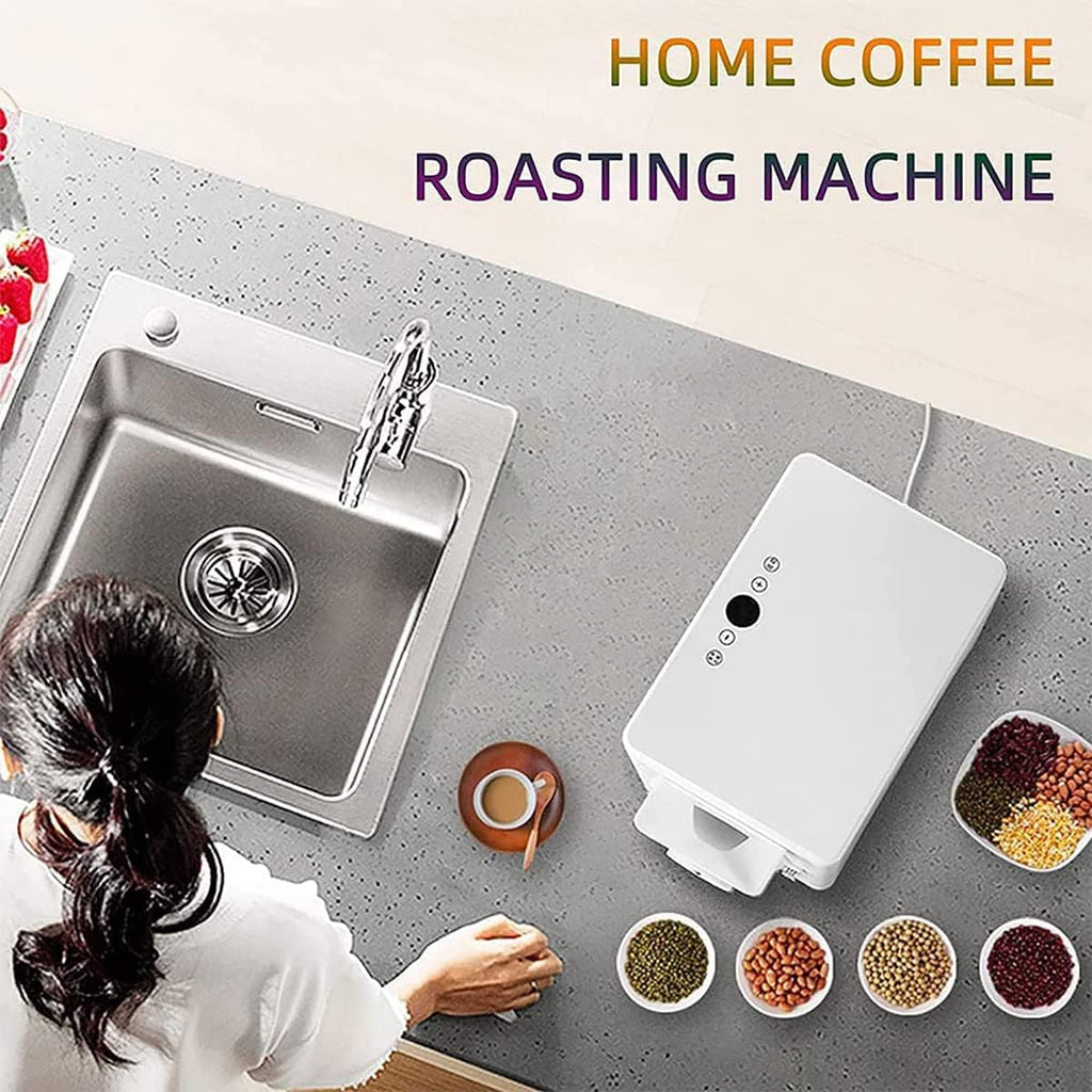 Coffee machine 1600W Coffee Roaster, Electric Coffee Roaster Machine, Automatic Household Electric Coffee Bean Roaster Machine, Non-Stick Electric Nut Peanut Cashew Chestnuts Coffee Bean Roasting