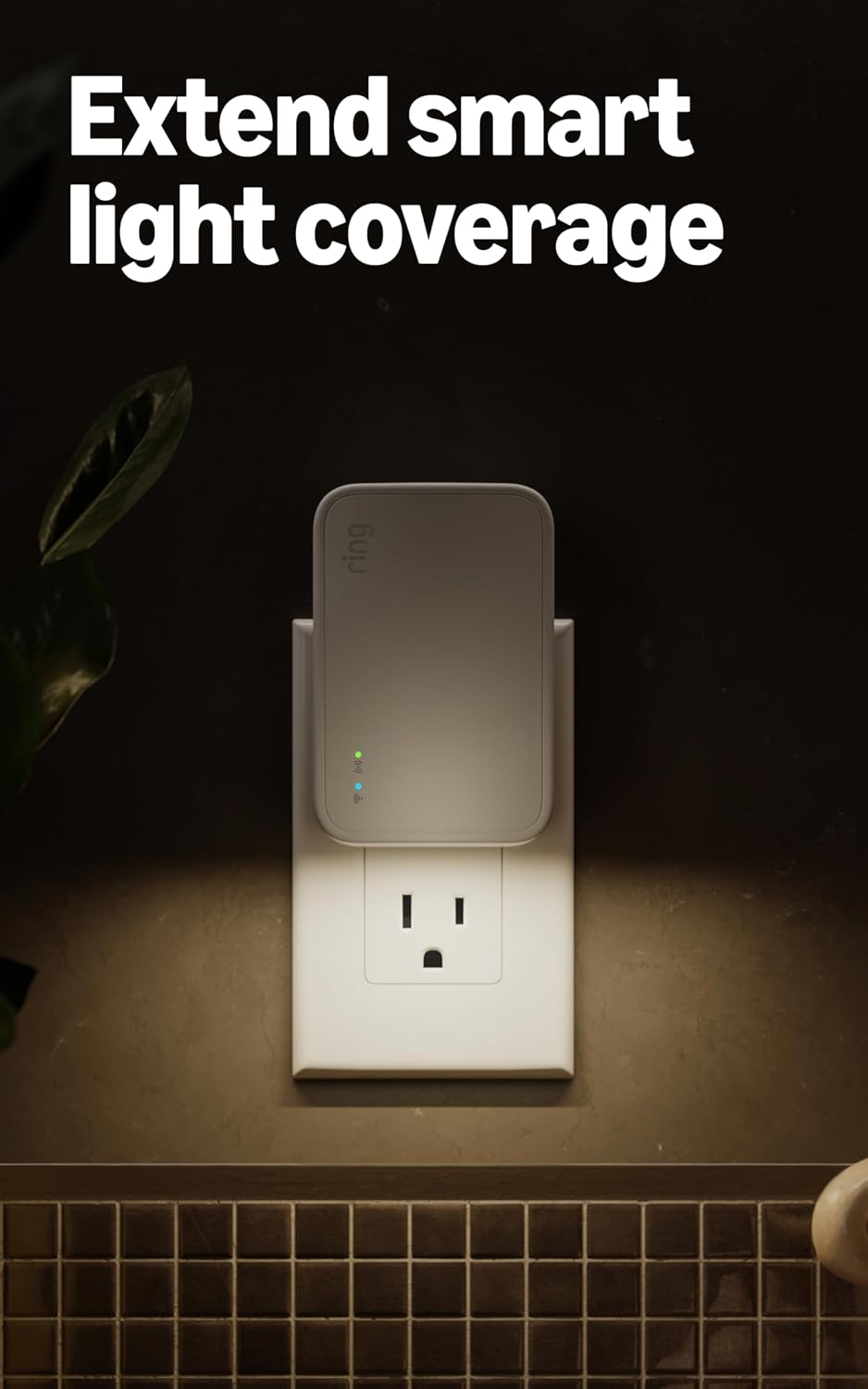 Ring Spotlight Battery 2-Pack, White with Ring Bridge (Newest Model), White